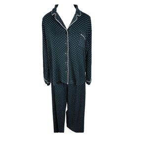 Charter Club Black and White Polka Dot Pajama Set
